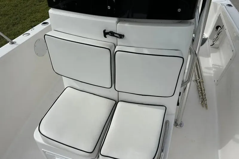 Slide: The Image of White cushioned seating on 2001 Century 2300 Center Console boat. - 4