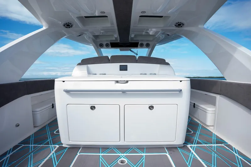 Slide: The Image of 2025 Deep Impact 499 Sport boat interior with modern design and sleek features. - 39