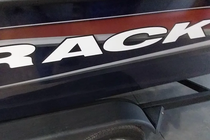 Slide: The Image of 2025 Tracker Targa V-19 WT boat with bold lettering on the side. - 37