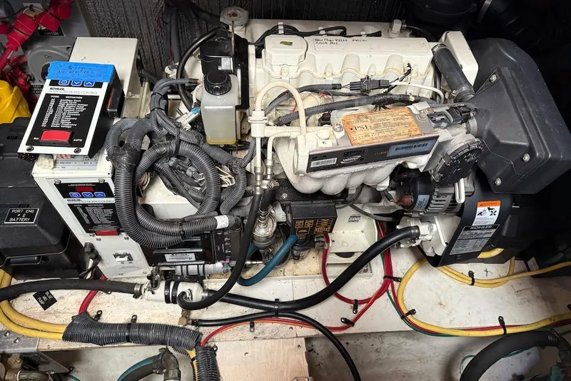 Slide: The Image of Engine room of 2006 Cruisers Yachts 415 Express Motoryacht with Kohler generator. - 35