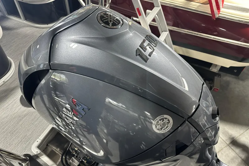 Slide: The Image of 2026 Godfrey SW 2286 SFL boat with Yamaha 150 horsepower outboard motor. - 4