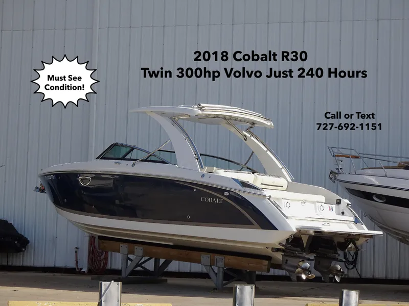 The Image of 2018 Cobalt R30 boat with twin 300hp Volvo engines, 240 hours, for sale. - 0