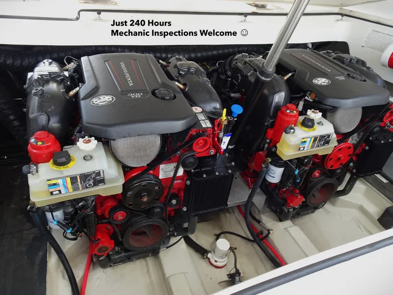 Slide: The Image of 2018 Cobalt R30 engine compartment with twin engines, 240 hours, mechanic inspections welcome. - 10