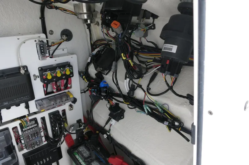 Slide: The Image of 2024 Crevalle 26 HCO boat electrical system and wiring setup. - 21