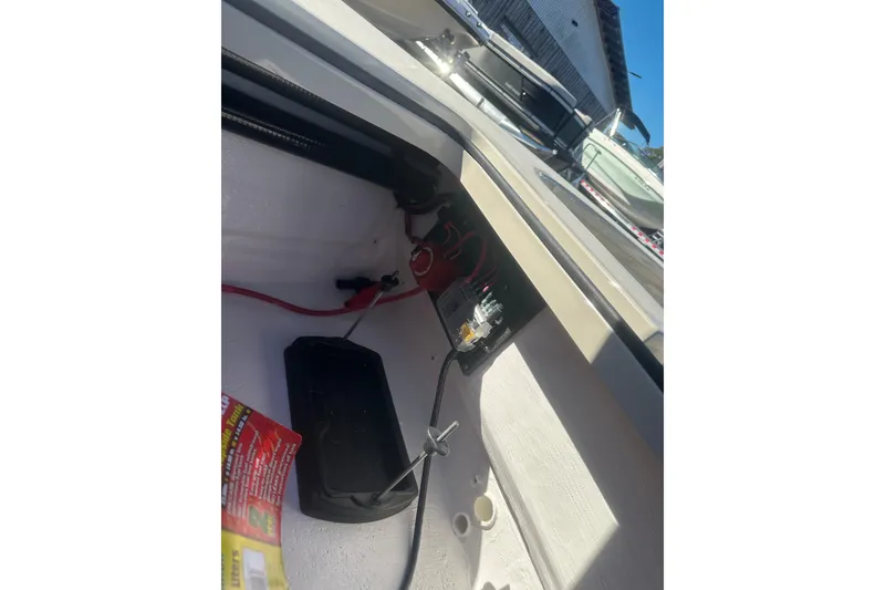 Slide: The Image of Interior view of 2026 Delta Boatworks Delta D18, showcasing wiring and components. - 14