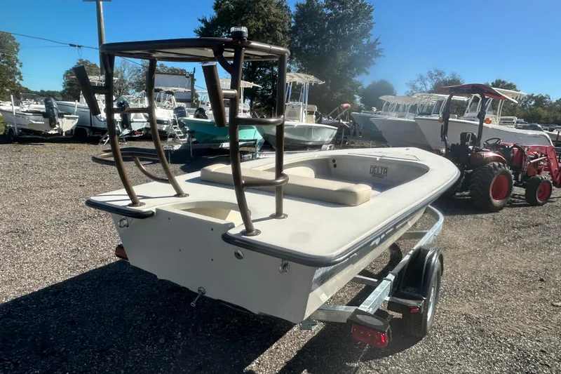 Slide: The Image of 2026 Delta Boatworks Delta D18 with Yamaha 50HP outboard motor on trailer. - 4