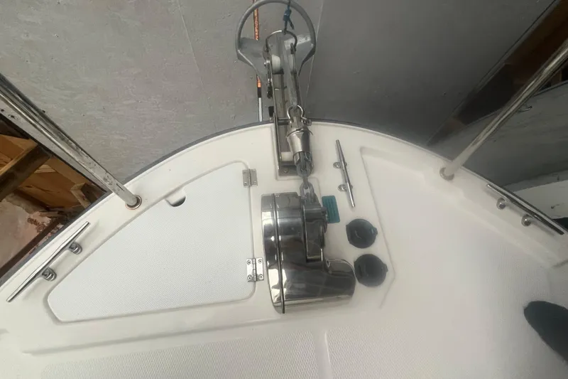 Slide: The Image of 2020 Ranger Tugs R-27 Luxury Edition Tug deck with anchor system. - 25