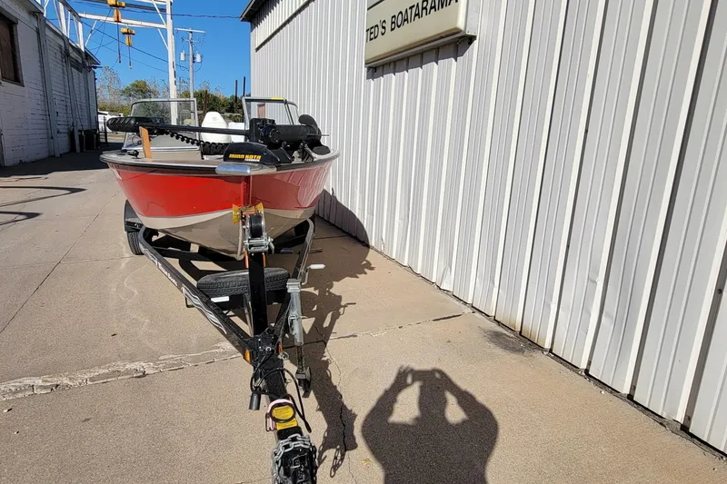 Slide: The Image of 2007 Triton DV 176 Mag boat on trailer outside Ted's Boatarama. - 3