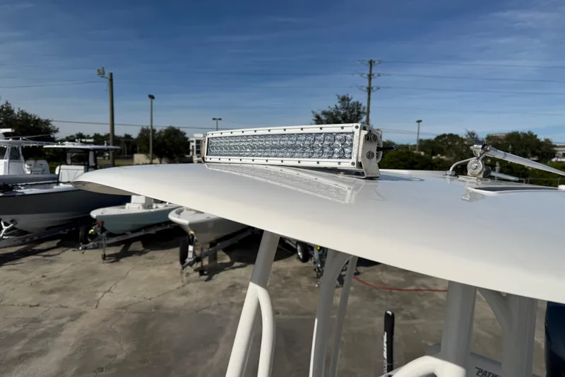 Slide: The Image of 2021 Pathfinder 2500 Hybrid boat with mounted LED light bar on top. - 8