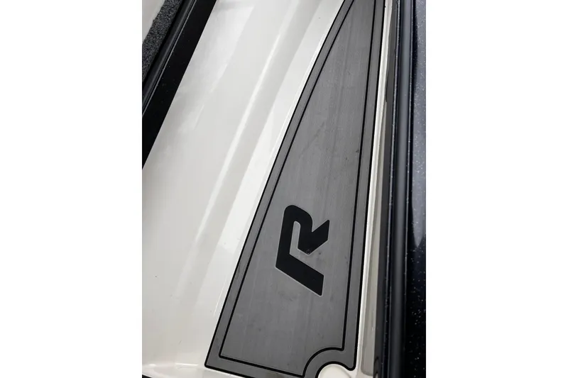 Slide: The Image of 2023 Ranger Z520R Ranger Cup Equipped boat deck with logo detail. - 9
