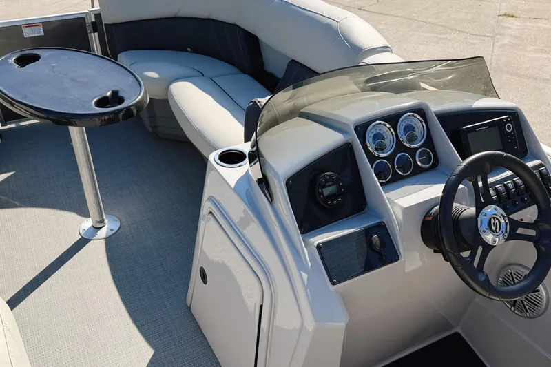 Slide: The Image of 2020 Sylvan Mirage Fish 820 Party Fish boat with fishing station and cup holders. - 6