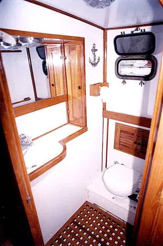 Slide: The Image of Interior of a 1979 CHB Double Cabin Trawler yacht. - 5