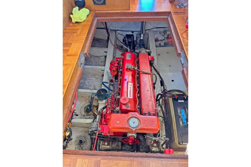 Slide: The Image of Engine compartment of a 1979 CHB Double Cabin Trawler with Lehman engine. - 6