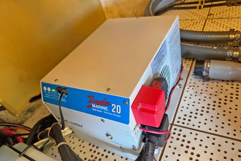 Slide: The Image of Marine battery charger in 1979 CHB Double Cabin Trawler engine room. - 9