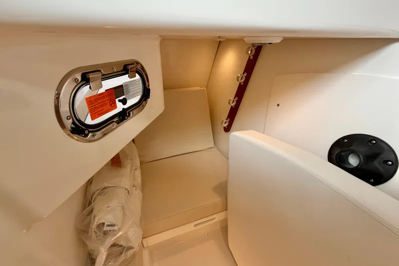 Slide: The Image of Interior of 2026 Pursuit DC 326 Dual Console with window and upholstery. - 26