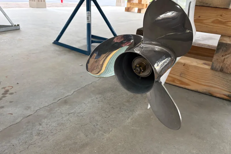 Slide: The Image of Stainless steel boat propeller for 2026 Pursuit DC 246 Dual Console. - 23