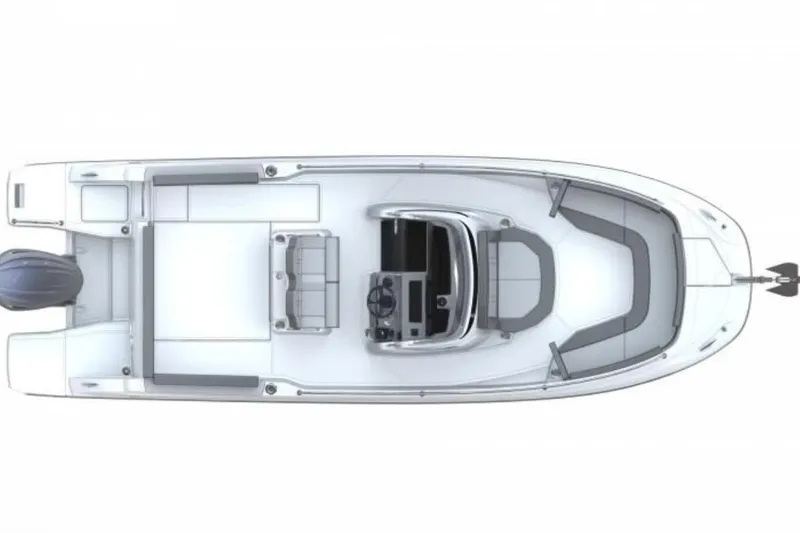 Slide: The Image of Top view of 2023 Jeanneau Leader 7.5 CC S3 boat layout. - 16
