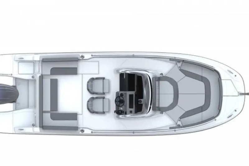 Slide: The Image of Top view of 2023 Jeanneau Leader 7.5 CC S3 boat layout. - 17