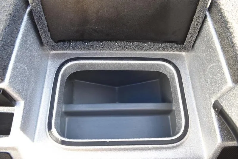 Slide: The Image of Storage compartment of 2026 Triton 179 TrX boat, featuring a spacious interior design. - 12