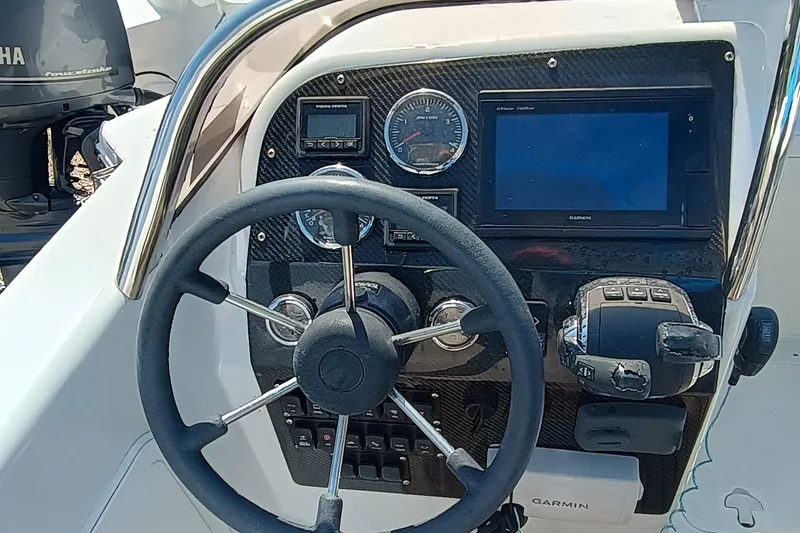 Slide: The Image of Steering console of 2006 Royal Denship Royal Limo with Garmin navigation system. - 19