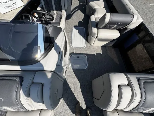 Slide: The Image of Luxurious interior of 2025 Barletta Lusso L25MAT boat with plush seating and modern design. - 8