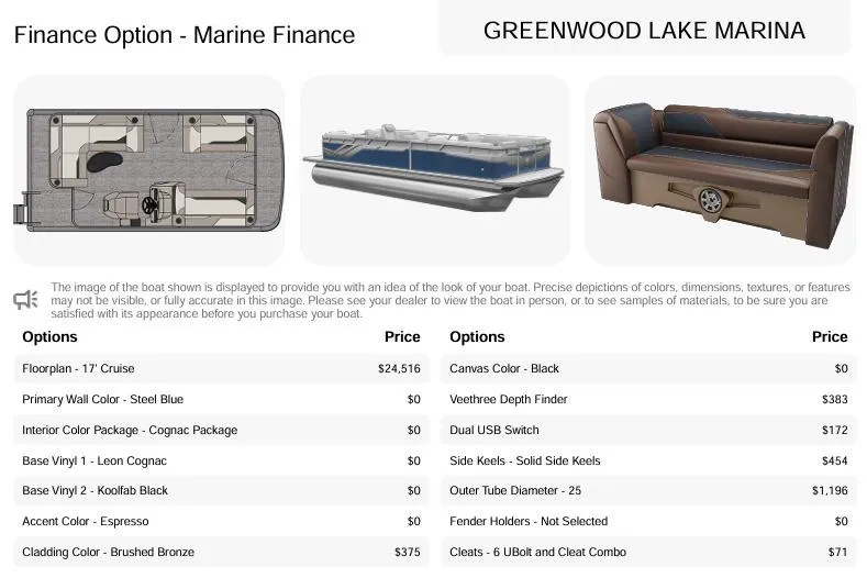 Slide: The Image of 2026 Avalon VENTURE CRUISE boat seat, brown and gray upholstery, modern design. - 3