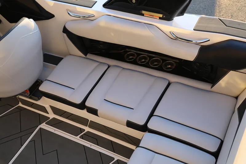 Slide: The Image of Luxurious interior seating of 2026 Supreme S220 boat with sleek design and modern features. - 9