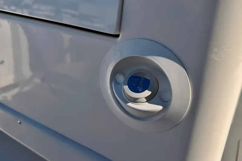 Slide: The Image of Close-up of a 2026 Sea Fox 328 Commander boat fuel cap. - 26