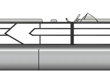 The Image of 2026 Bentley Pontoons 223 Bolt Tri-Toon side view, sleek design, modern pontoon boat. - 1