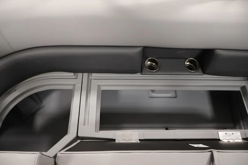Slide: The Image of Interior storage compartment of 2026 Bentley Pontoons 223 Bolt Tri-Toon boat. - 29