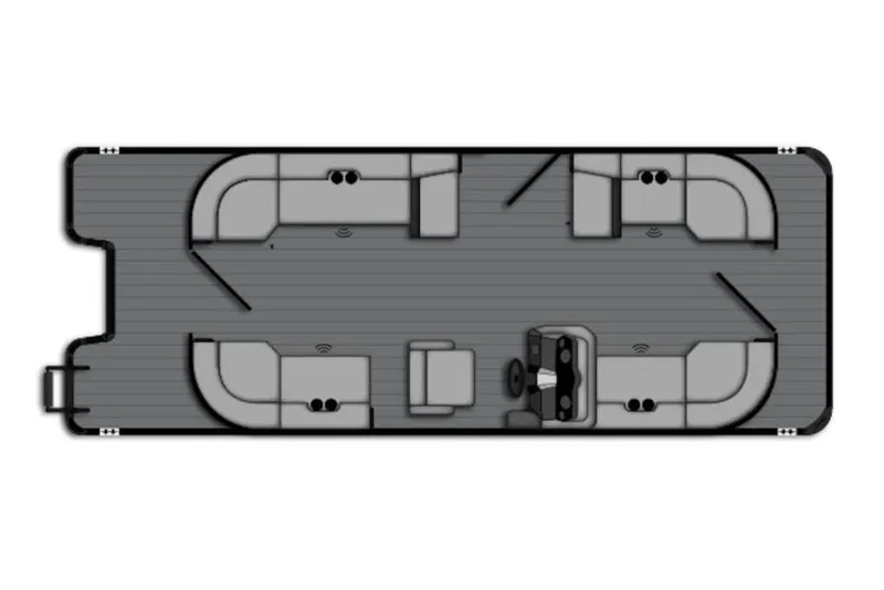 Slide: The Image of Floor plan of 2026 Bentley Pontoons 223 Bolt Tri-Toon, showcasing seating and layout. - 35