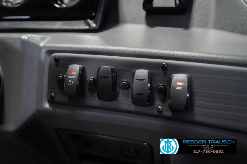 Slide: The Image of Control panel of 2026 Bennington 20 SSR boat with accent and accessory switches. - 35
