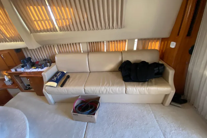 Slide: The Image of Control panel of a 2005 Carver 38 Super Sport boat with navigation instruments. - 12