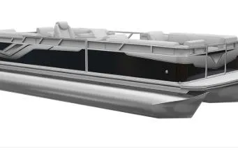 The Image of 2026 Avalon VENTURE CRUISE pontoon boat in a showroom, rear view. - 0