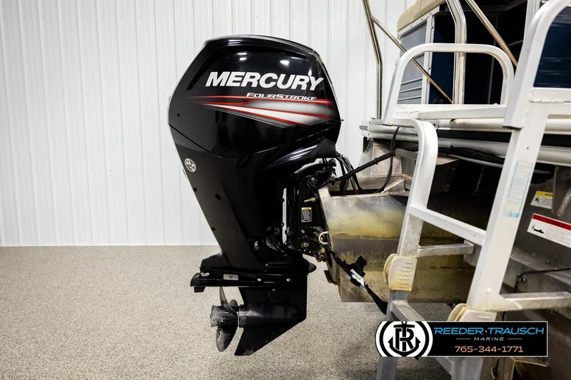 Slide: The Image of 2015 Lowe SS 210 boat with Mercury FourStroke outboard motor in showroom. - 40