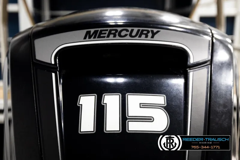 Slide: The Image of Mercury 115 outboard motor on a 2015 Lowe SS 210 boat. - 42