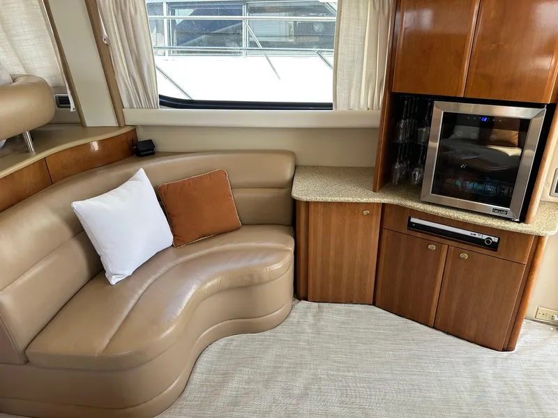 Slide: The Image of Luxurious interior of 2007 Meridian 411 Sedan with leather seating and modern cabinetry. - 31
