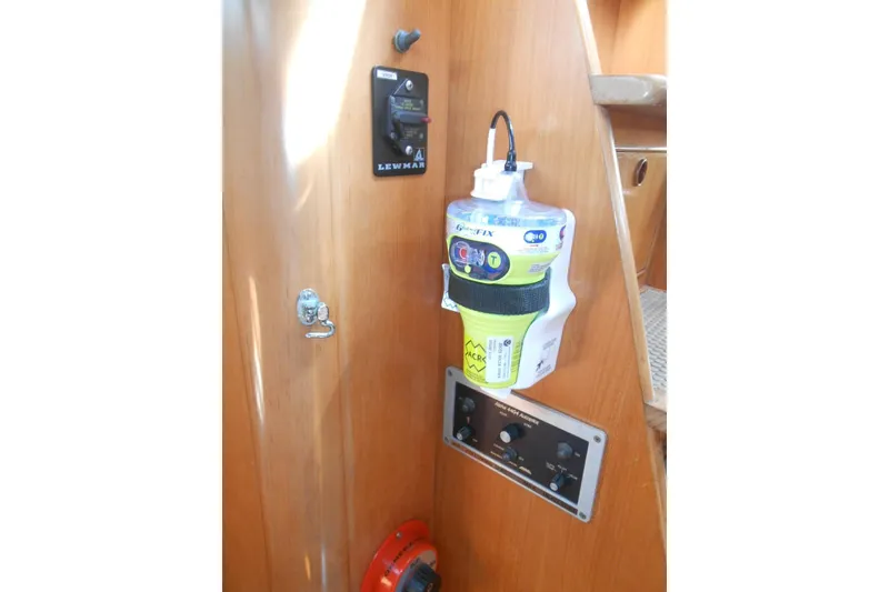 Slide: The Image of Interior of 1989 Norseman 447 yacht with mounted emergency equipment. - 18