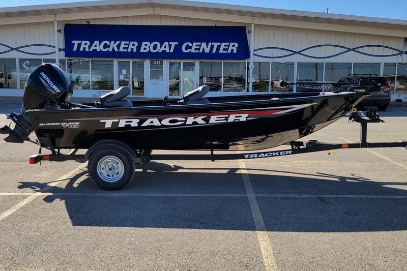 Slide: The Image of 2026 Tracker Super Guide V-16 T boat at Tracker Boat Center. - 2