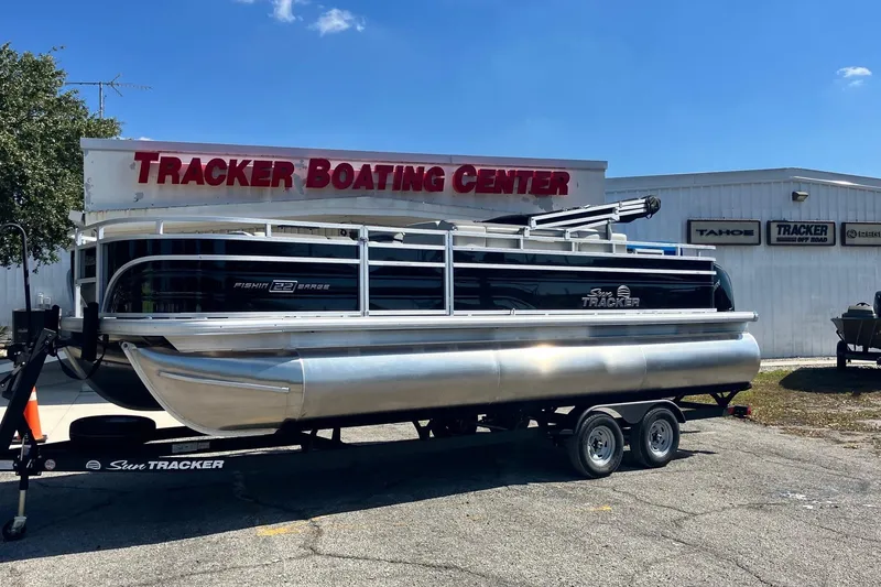 The Image of 2026 Sun Tracker Fishin' Barge 22 XP3 pontoon boat at Tracker Boating Center. - 0