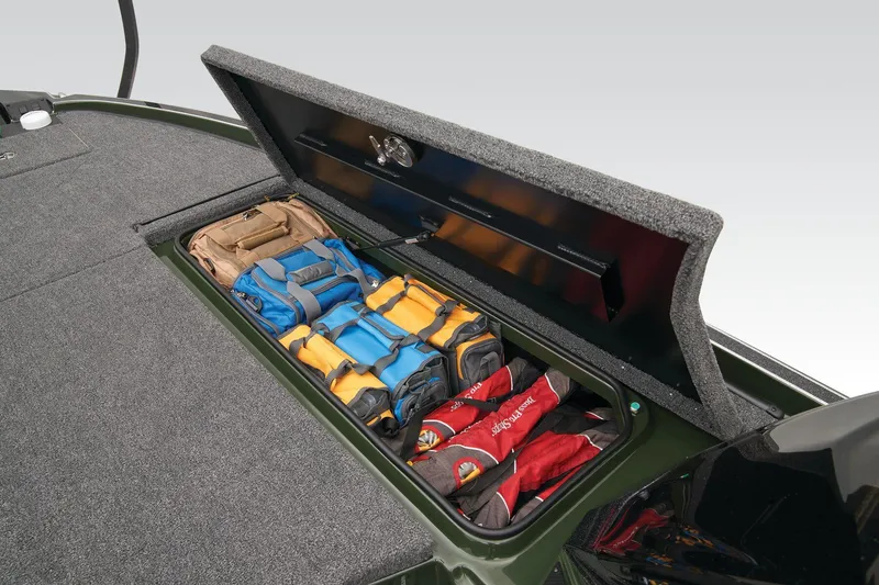 Slide: The Image of Dashboard of 2026 Triton 20XP Patriot with Garmin display and control switches. - 28