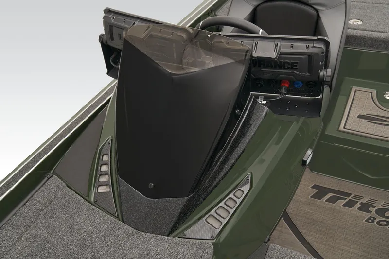 Slide: The Image of Triton 20XP Patriot 2026 trailer with spare tire and diamond plate detail. - 38