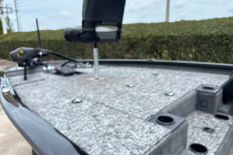 Slide: The Image of 2026 Tracker Pro Team 195 boat deck with seating and equipment. - 30
