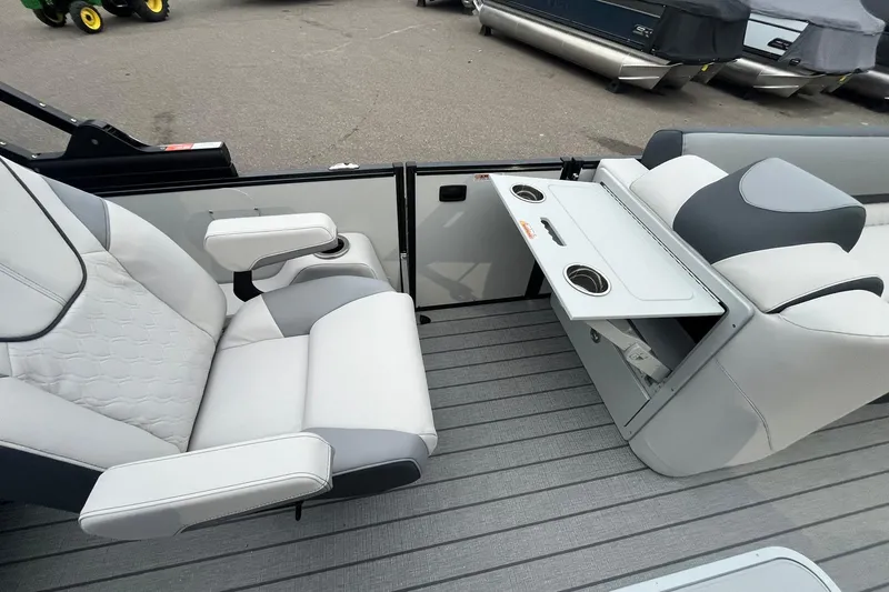 Slide: The Image of 2026 Avalon Catalina Versatile Rear Lounger with comfortable seating and foldable table. - 21