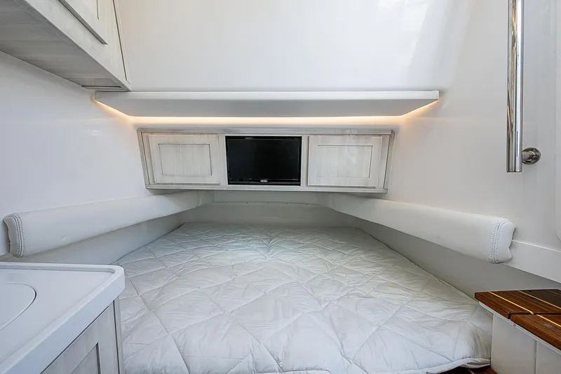Slide: The Image of Luxurious cabin interior of 2023 HCB 53 Sueños with cozy bedding and modern lighting. - 6