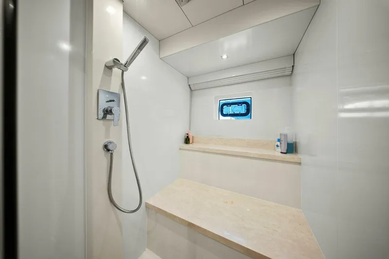 Slide: The Image of 2021 Sirena 64- DESTIN-E- Master Stateroom Head - 24