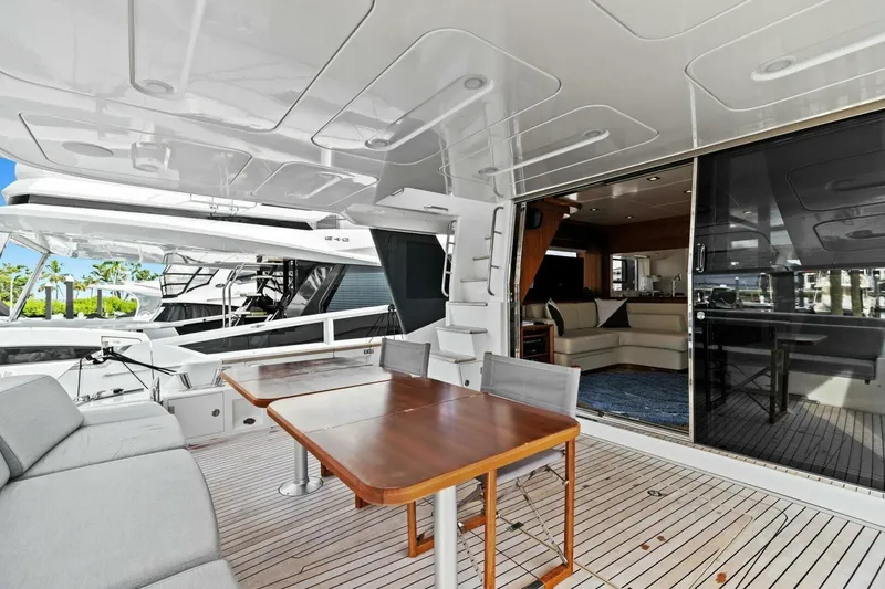 Slide: The Image of 2021 Sirena 64- DESTIN-E- Aft Deck - 54
