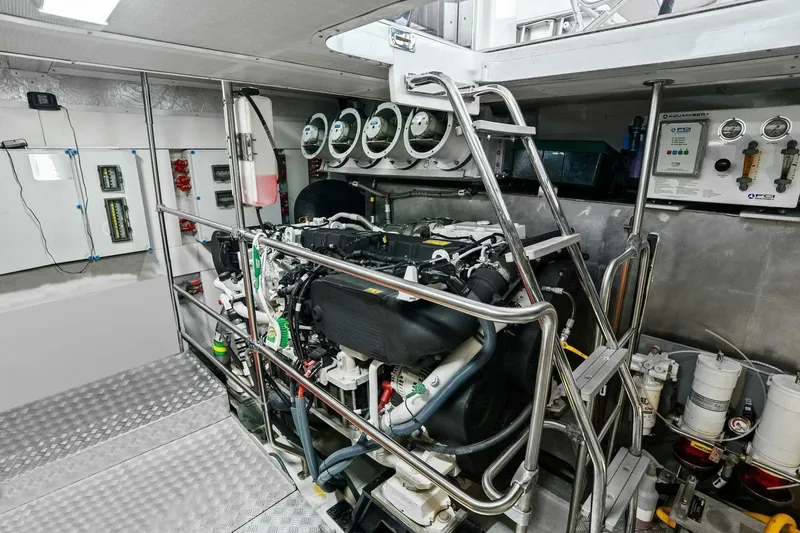 Slide: The Image of 2021 Sirena 64- DESTIN-E- Engine Room - 62