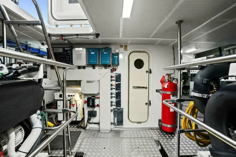 Slide: The Image of 2021 Sirena 64- DESTIN-E- Engine Room - 63