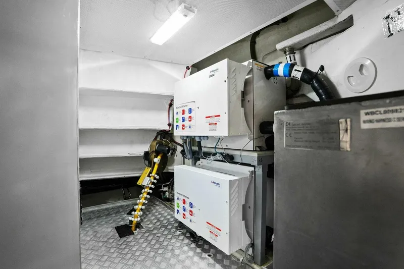 Slide: The Image of 2021 Sirena 64- DESTIN-E- Engine Room - 64